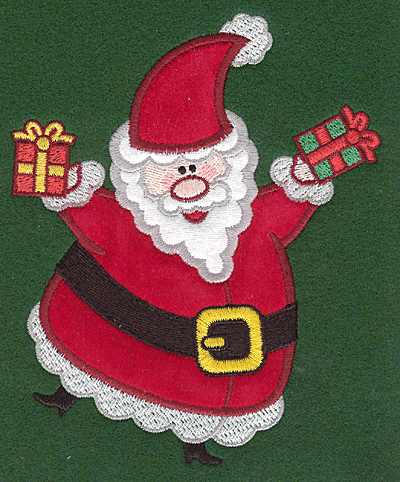 Embroidery Design: Santa with gifts applique4.96w X 6.04h