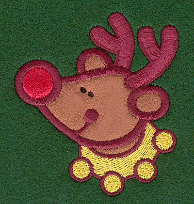 Embroidery Design: Reindeer head appliques left2.72w X 3.00h