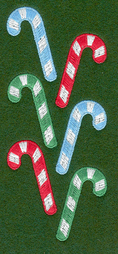 Embroidery Design: Candy canes2.25w X 5.29h