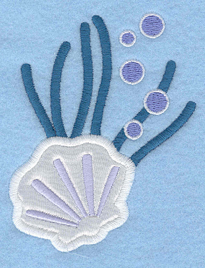 Embroidery Design: Oyster and seaweed applique3.22w X 3.90h