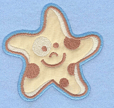 Embroidery Design: Starfish applique3.01w X 2.92h