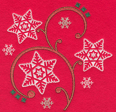 Embroidery Design: Snowflake swirl B large 6.48w X 6.39h