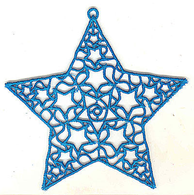 Embroidery Design: Lace Star Ornament 9 large 4.99w X 4.95h