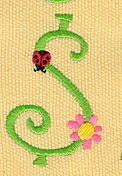 Embroidery Design: Ladybug Letters $ 1.35w X 2.13h