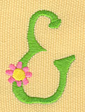 Embroidery Design: Ladybug Letters & 1.39w X 1.91h
