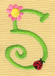 Embroidery Design: Ladybug Letters 51.24w X 1.80h