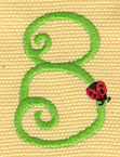 Embroidery Design: Ladybug Letters 81.22w X 1.79h