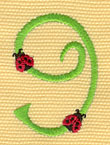 Embroidery Design: Ladybug Letters 91.19w X 1.76h