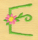 Embroidery Design: Ladybug Letters E  1.36w X 1.50h