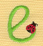 Embroidery Design: Ladybug Letters e0.81w X 1.05h
