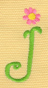 Embroidery Design: Ladybug Letters j 1.00w X 2.08h