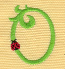 Embroidery Design: Ladybug Letters O  1.31w X 1.70h