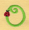 Embroidery Design: Ladybug Letters o0.97w X 1.03h