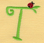 Embroidery Design: Ladybug Letters T  1.57w X 1.85h