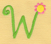 Embroidery Design: Ladybug Letters W  2.03w X 1.73h