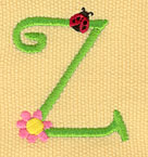 Embroidery Design: Ladybug Letters Z  1.48w X 1.72h
