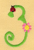 Embroidery Design: Ladybug Letters z 1.30w X 1.99h