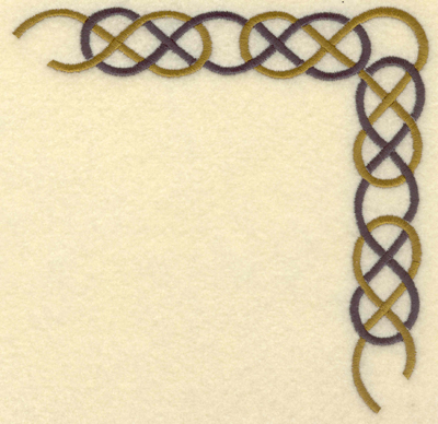 Embroidery Design: Large corner loop pattern5.56w X 5.45h