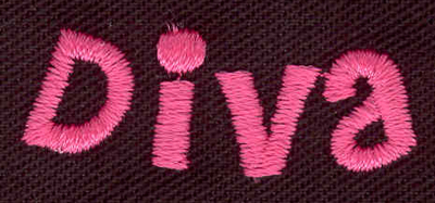 Embroidery Design: Diva1.44w X 1.24h