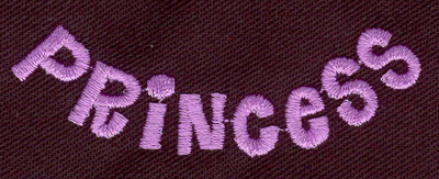 Embroidery Design: Princess2.63w X 1.22h