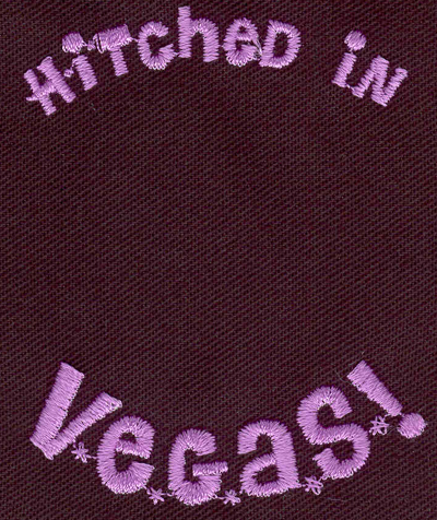 Embroidery Design: Hitched in Vegas2.19w X 2.77h