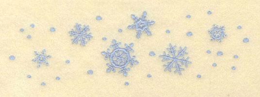 Embroidery Design: Row of Assorted Snowflakes7.00w X 2.15h