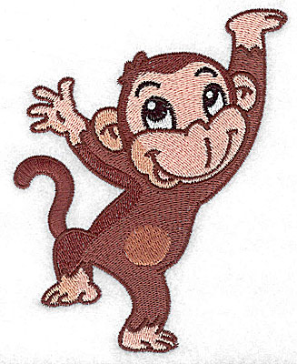 Embroidery Design: Monkey A large 3.95w X 4.96h