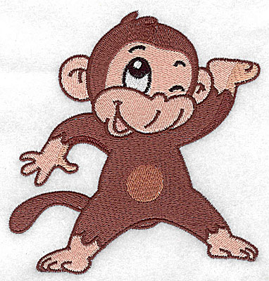 Embroidery Design: Monkey C large 4.63w X 4.93h