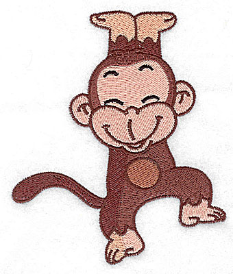 Embroidery Design: Monkey F large 4.21w X 4.97h
