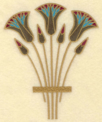 Embroidery Design: Egyptian bouquet4.51w X 5.49h