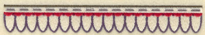 Embroidery Design: Feather border long6.97w X 1.01h
