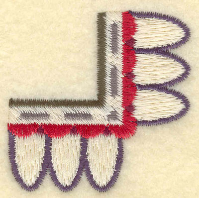 Embroidery Design: Feather border corner1.95w X 1.95h