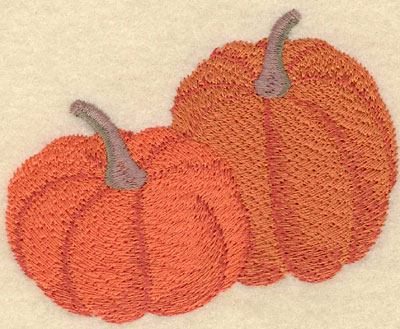 Embroidery Design: Two Pumpkins3.75w X 2.79h