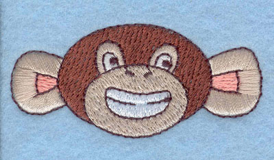 Embroidery Design: Monkey Face with Teeth Large1.22h X 2.69w