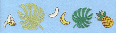 Embroidery Design: Bananas Leaves Pineapple Large2.03h X 8.06w