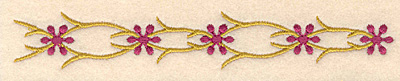 Embroidery Design: Floral border A 6.04"w X 0.94"h