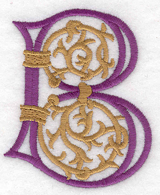 Embroidery Design: Festive Alphabet B large 2.90"w X 3.55"h