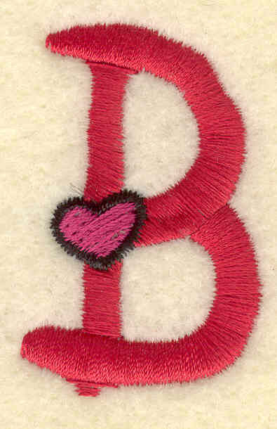Embroidery Design: Uppercase B1.15w X 1.81h