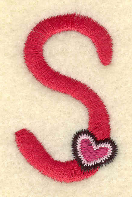 Embroidery Design: Uppercase S1.16w X 1.92h