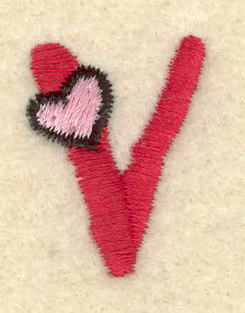 Embroidery Design: Lowercase v0.89w X 1.11h