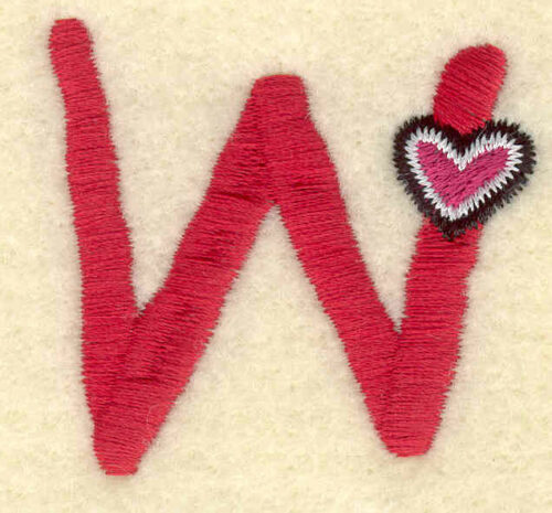 Embroidery Design: Uppercase W1.92w X 1.74h