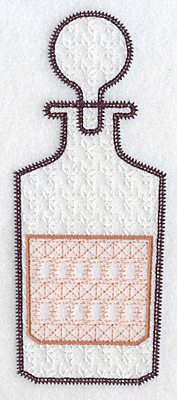 Embroidery Design: Decanter large 7.00w X 2.86h