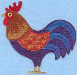 Embroidery Design: Rooster Small4.19w X 4.01h