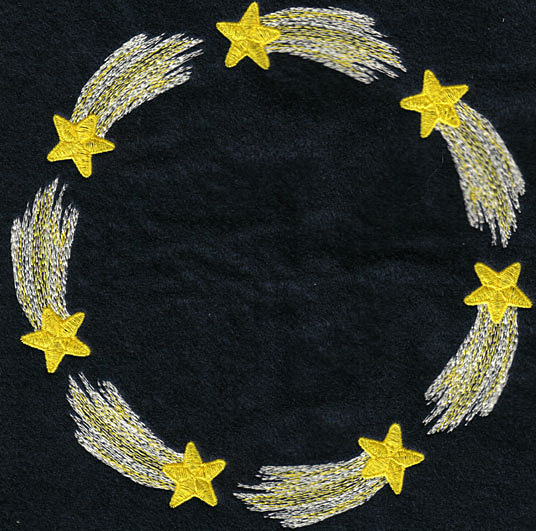 Embroidery Design: Shooting Star Circle7.47w X 7.32h
