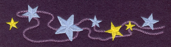 Embroidery Design: String of Stars Large7.50w X 1.80h