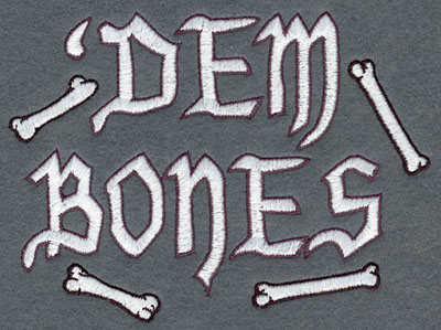 Embroidery Design: Dem Bones with Four Bones5.89w X 4.35h