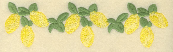 Embroidery Design: Lemon Border7.75w X 2.17h