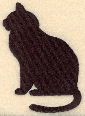 Embroidery Design: Black cat silhouette2.72w X 3.90h