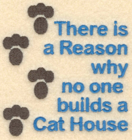 Embroidery Design: Cat house3.72w X 3.88h