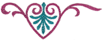 Embroidery Design: Swirling Heart (large)5.87" x 2.23"